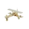 Messing Flugzeug Action Schauobjekt, Tischplatte Miniatur Dekoschauobjekt für Heimdeko&Bürotisch, Lang, Gold(Groß)