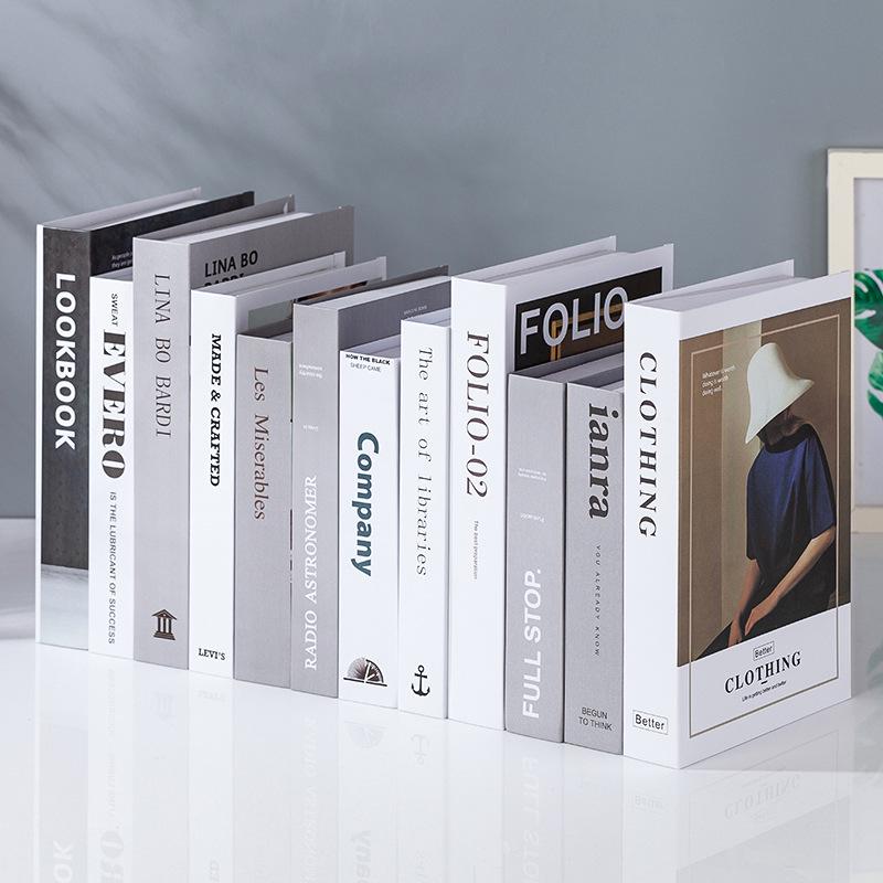 Minimalist Faux Book Decor for Living Room Display