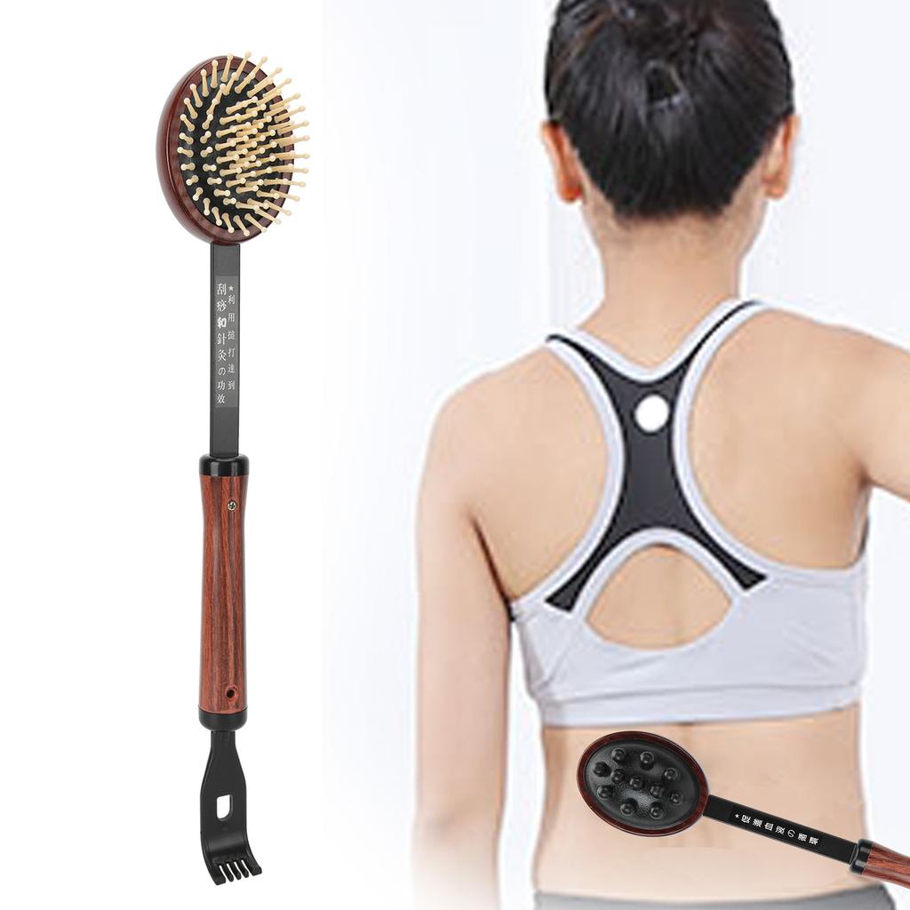 Multifunctional 3 In 1 Manual Massage Hammer Scalp Massager Back Scratcher Massage Tool