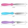 3Pc Small Cranked Angled Spatula Stainless Steel Butter Cake Cream Fondant Tools