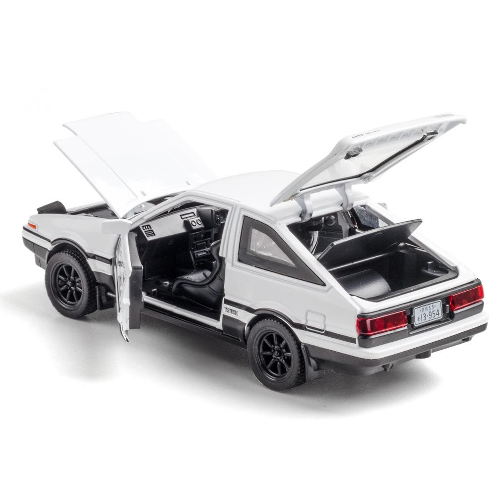 1:32 Toyota AE86 Sports Car Alloy Model Miniature Car Toy Diecast Metal Sound Light Vehicles for Child Birthday Gift