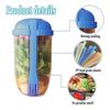 3Pcs Salad Meal Shaker Cup Fresh Salad To Go Container With Fork And Salad Dressing Holder-B61B