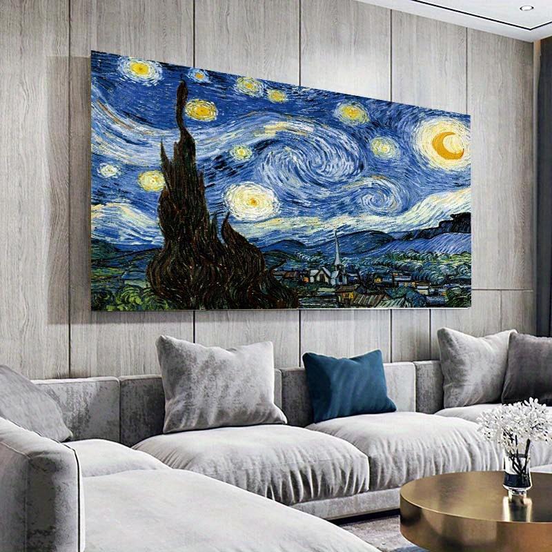 Van Gogh Starry Sky Paintings Works Print On Canvas Poster Decorative Pictures for Living Room Mural