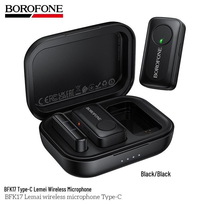 

BOROFONE BFK17 Lemei Type-C Wireless Omnidirectional Lavalier Microphone чорний