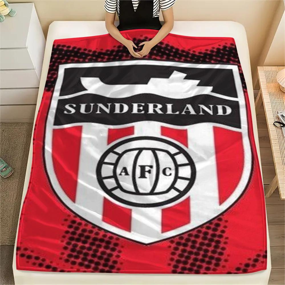 1pc Sunderland Print Flannel Blanket, High quality Comfortable for All Seasons, Home Decor, Warmth and Comfort, Perfect for Christmas Gifts90
