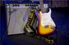 Fender Monogrammed 2" Strap, Black/Yellow/Brown