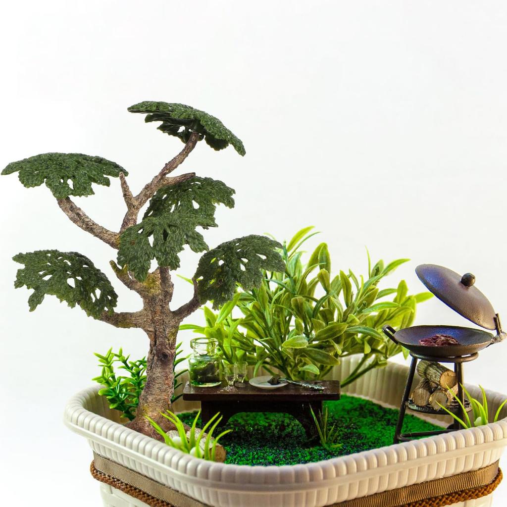 TEHAUX Diorama Trees Miniature Trees for Railway Models, Landscapes, Architectural Models, Plastic Models, TPR Material, Artificial Trees, Landscape