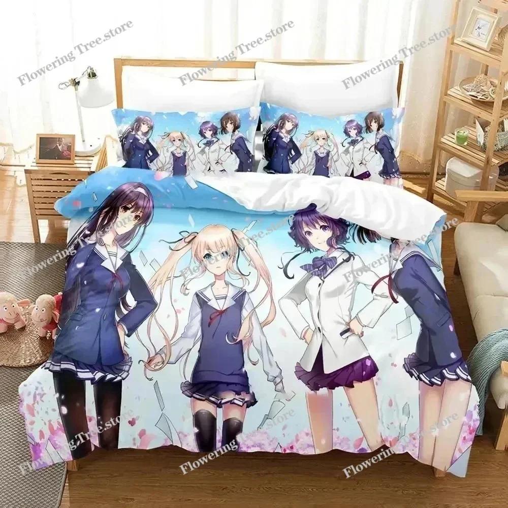 3D Anime Saekano Bedding Set Duvet Cover Bed Set Quilt Cover Pillowcase Comforter king Queen Size Boys Adult Bedding Set029963
