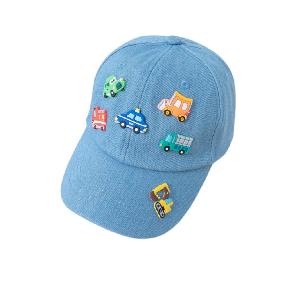 

Vehicles Pattern Children Sports Hats Denim Baby Sun Visor Hat Simple Kids Baseball Caps Outdoor світло-синій колір