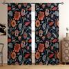 Retro Flower Pastoral Style Printed Curtains Bedroom Living Room Study Kitchen Curtains Window Decoration Easy To Wash And Care