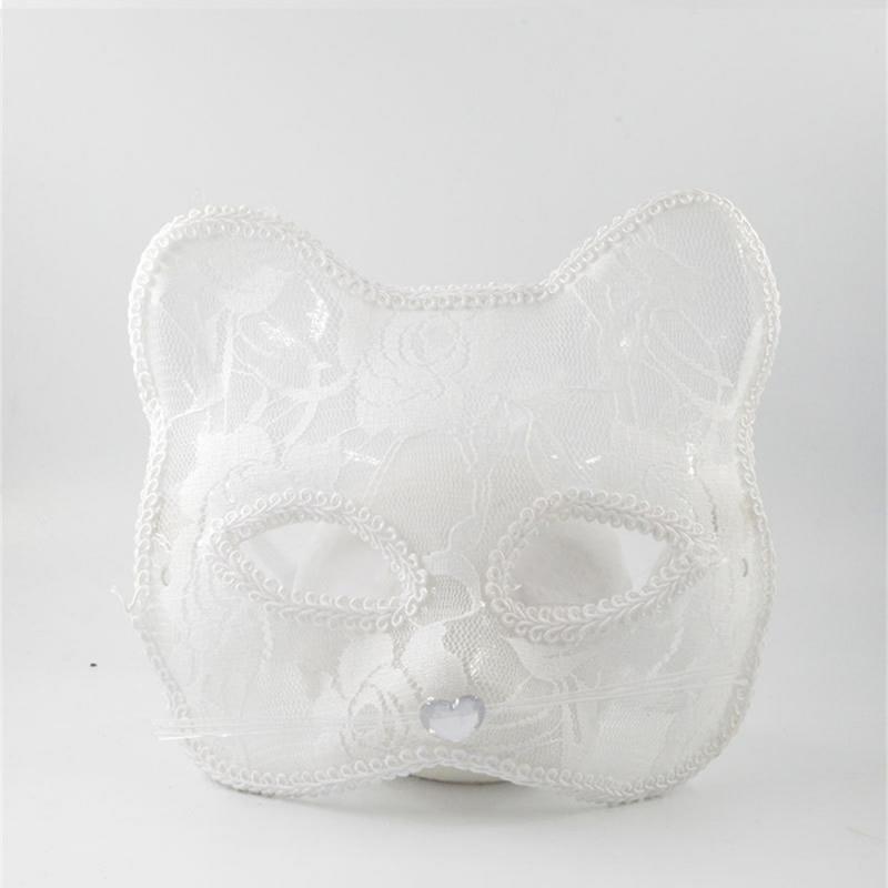 Half Face Mask Universal Design 16*15cm Household Products Halloween Decoration Props Comfortable White Party Party Supplies