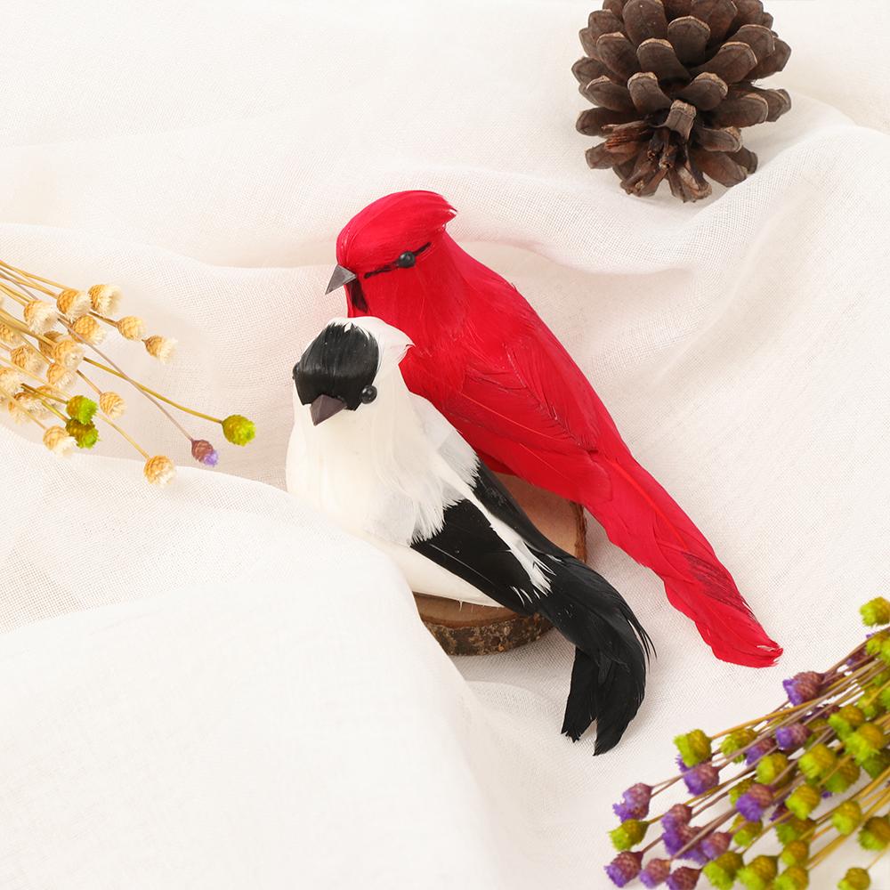 Vivid Wedding Supply Garden Ornament Simulation Parrot Bird Model Artificial Animal  Real Feathers