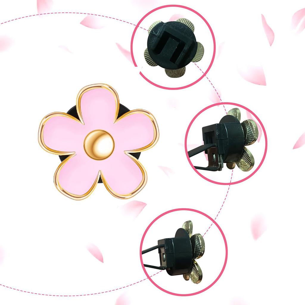 10Pcs Car Outlet Vent Metal Clip Clasps Car Air Freshener Conditioning Small Daisy Phone Case Interior Decoration Accessories