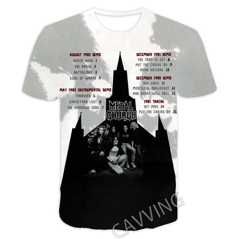 New Fashion Women/Men's 3D Print  Metal Church Rock   Casual T-shirts  Hip Hop Tshirts Harajuku Styles Tops Clothing