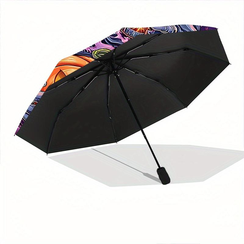 1pc Halloween Theme Automatic Opening and Closing Umbrella - Suitable for Various Occasions, Outdoor Activities, Lightweight and Durable Automati