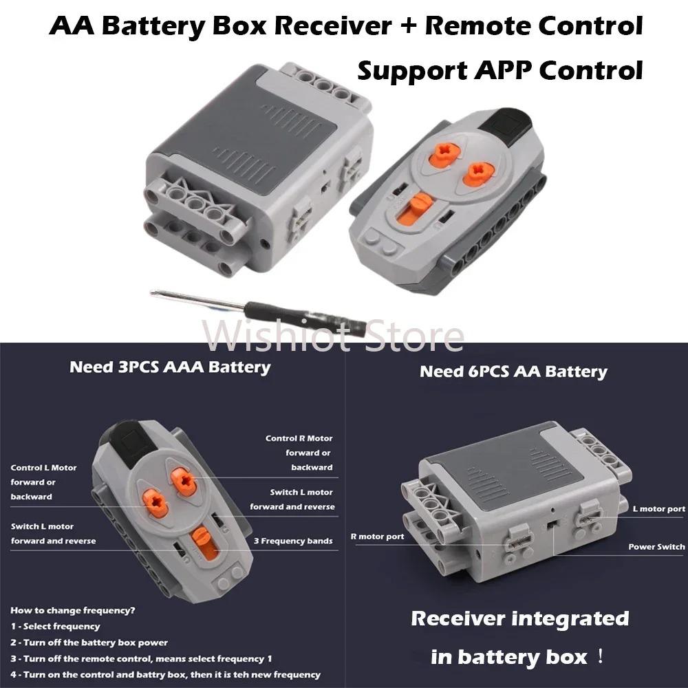 Legoeds-compatible MOC Technical Power Functions M Motor 8883 Modified Remote Control Power Group Train Lithium Battery Box 9686