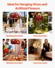 Wedding Flower Stand, 10PCS 60cm Column Flower Stand, Floral Stands with Metal Laminate, Cylindrical Cubic Floral Display Rack for Wedding, Party,
