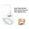 UV LED Nail Lamp with Clamp 2 In 1 Nail Art Desk Lamp USB Charging Soft Lighting Portable Manicure Table Lighting