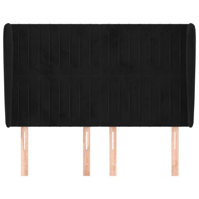 VidaXL Headboard with Ears Black 147x23x118-128 Cm Velvet3118244