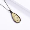 High Quality Drop-Shaped Yellow Pendant Necklace Black Gold Fashion Chain Ladies Cocktail Party Jewelry Gift