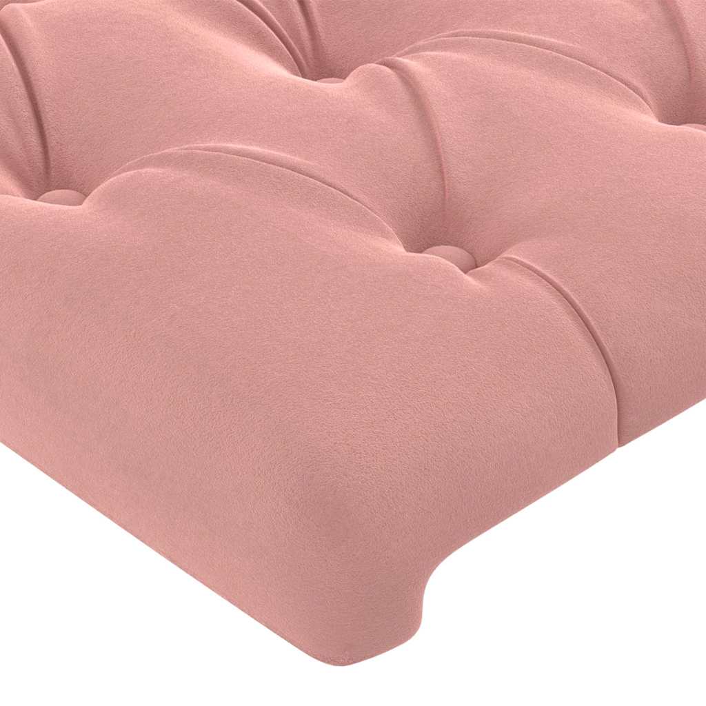 VidaXL Kopfteil mit Ohren Rosa 103x16x78/88 cm Samt