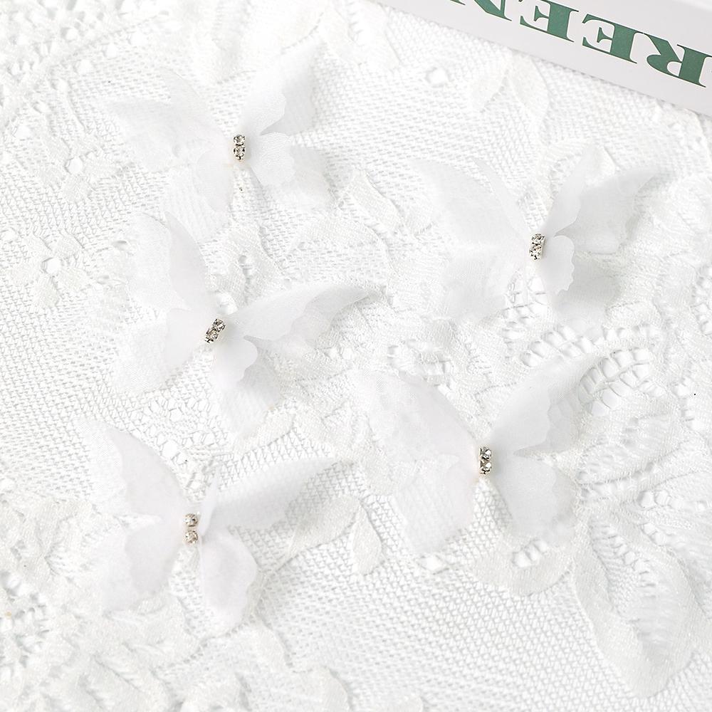 30/50Pcs Artificial Diamond Butterfly For Home Room Decoration DIY Wreath Valentine's Day Wedding Girl Hair Clip Butterfly Decor