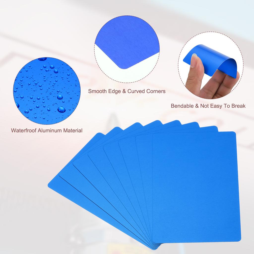 100/200/300Pcs Blank Metal Business Cards 0.21mm Thick 3.4x2.1 Inch Aluminum Laser Engrave Printable Name Card for Custom DIY