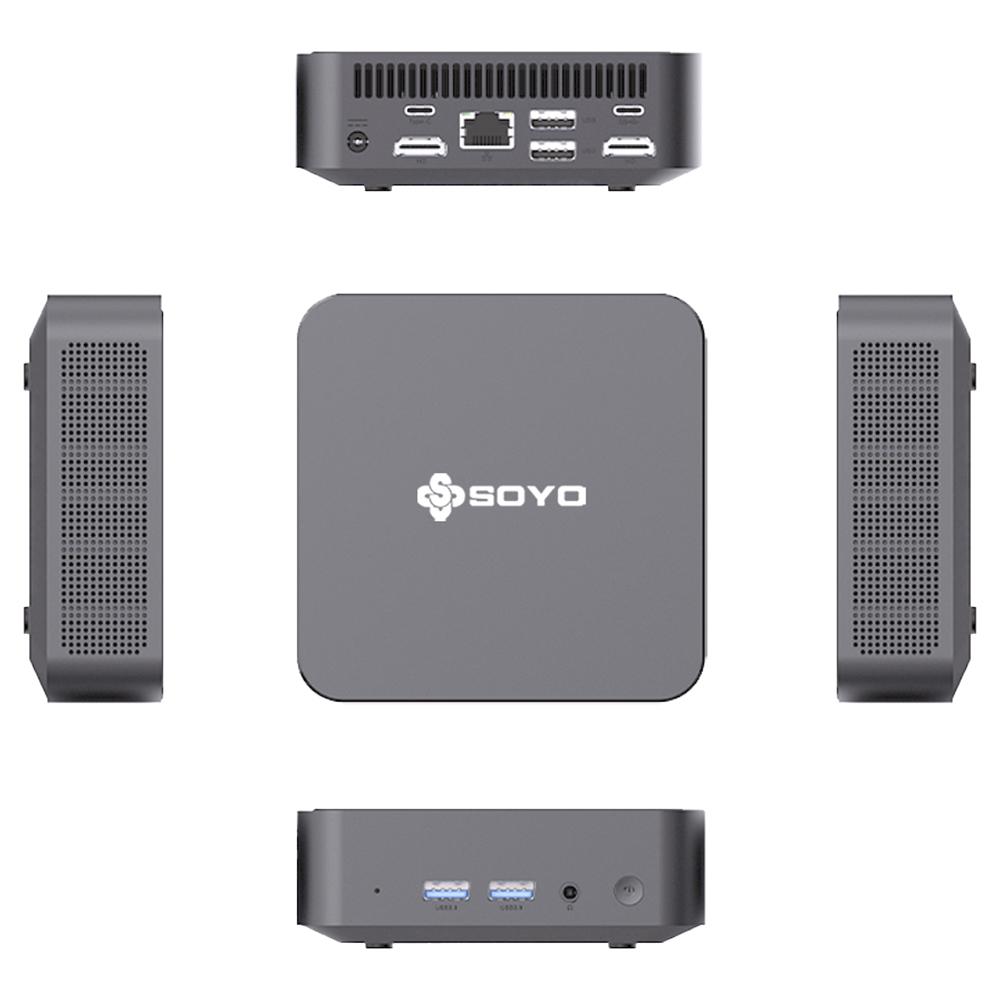 SOYO M4 Air Mini PC, Intel N95 4 Core Max 3.4GHz, 16GB RAM 512GB SSD, 2*HDMI + 1* Full-featured Type-C Triple Screen Display