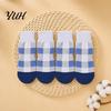 Pet Foot Protection for Hardwood Floors 4Pcs Plaid Dog Socks, Anti-Slip Paw Covers with Adjustable Socks to Prevent Scratching Straps, Breathable