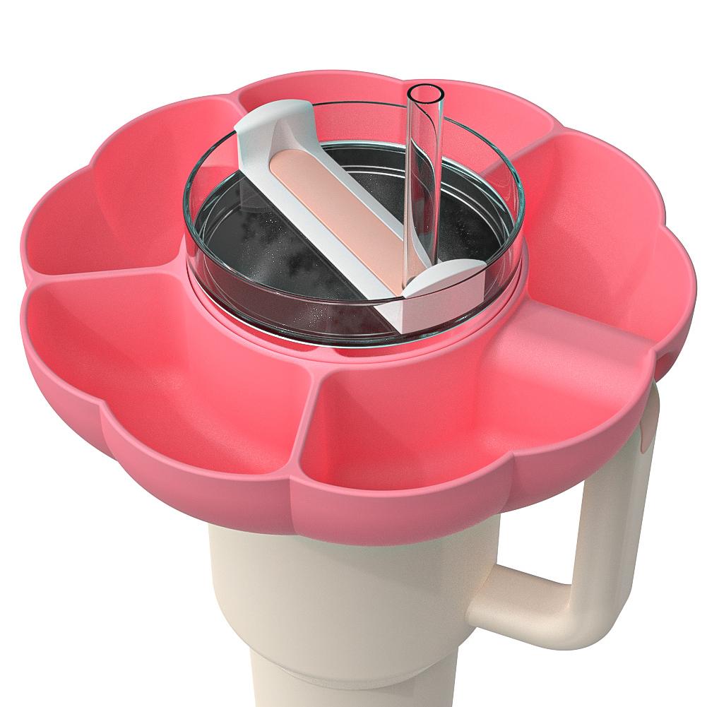 Silicone Snack Tray For 40 Oz Tumbler With Handle Cup Accessories Suitable For Parties Movies Shopping Driving