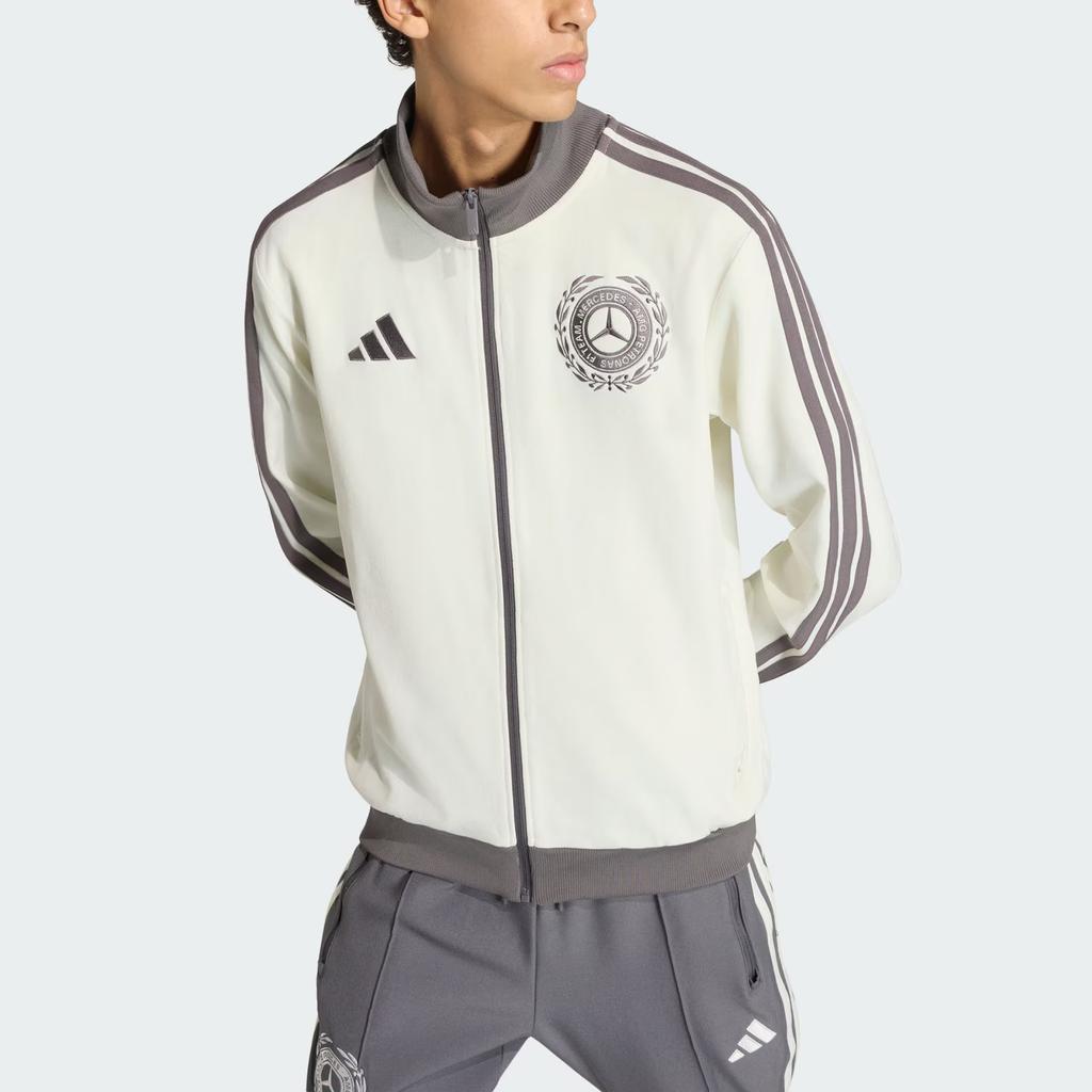 Adidas Mercedes - Amg Petronas Formula 1 Team Silver Arrow Series Mercedes Amg Petronas F1 Team Stand Collar Slim Fit Jacket Men Jackets KE8270