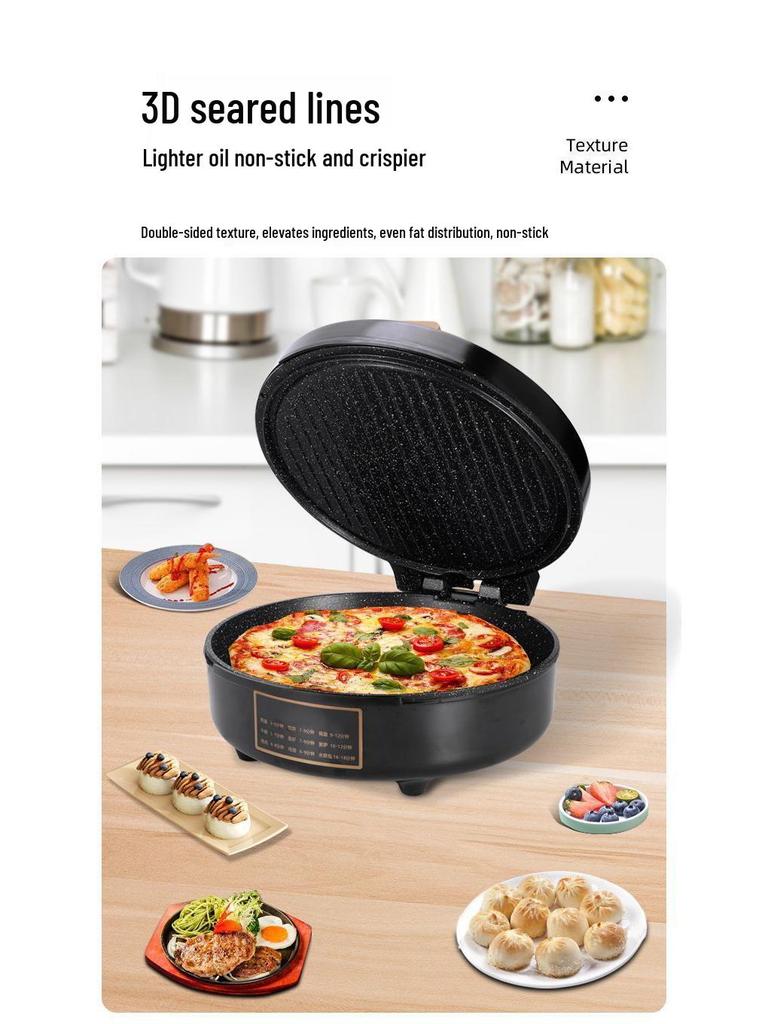 Automatic Electric Non-stick Double-Sided Pancake & Crepe Maker with Safety Power-Off