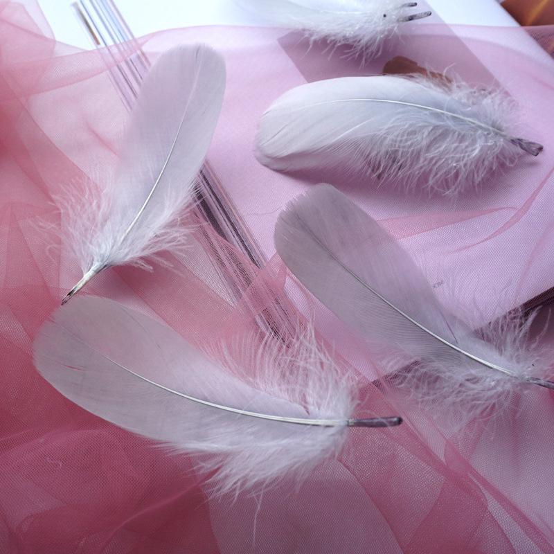 50Pcs Macaron Colored Feather Decorative Goose Feather Large Medium Floating Dream Net Gift Box Filled With Bouquet Diy Handmade Materials
