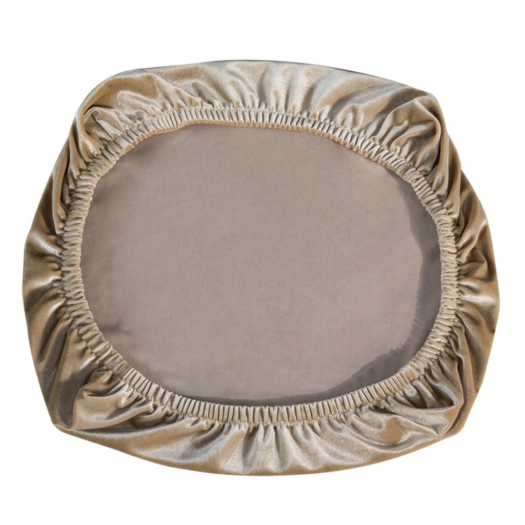Stretch Velvet Covers Universal Stool Wedding Rome Decor Khaki