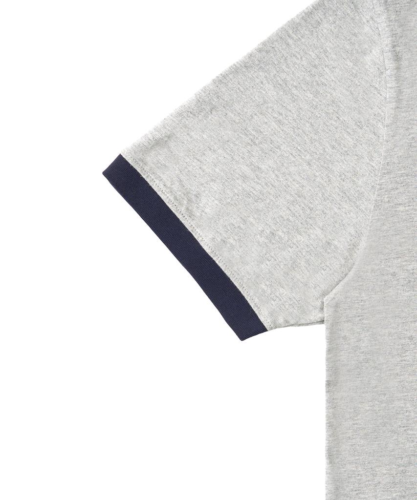 EXCONTAINER Pocket Half Ringer T-Shirt (Melange Grey)