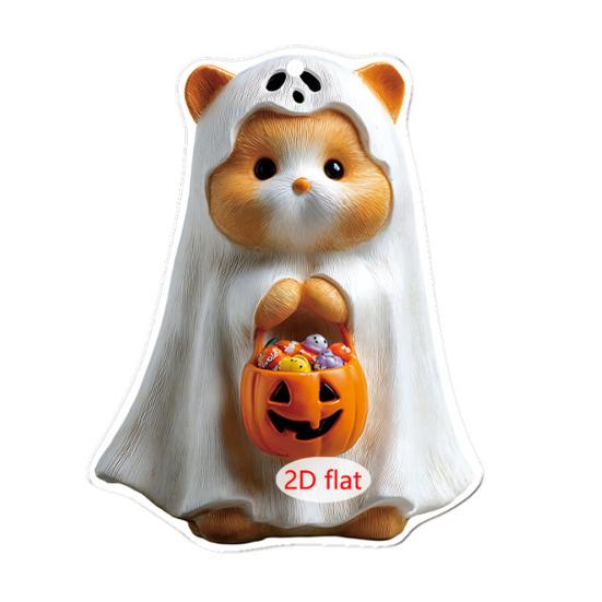 Car Pendant Halloween Series 2D Doll Charm Ghosts Pumpkins Skeletons Festive Car Ornament Auto Rearview Mirror Decoration