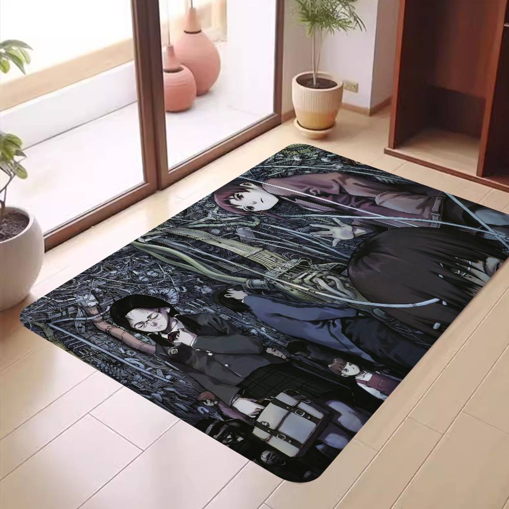 Lain Anime-Filmzimmermatten, waschbar, rutschfest, für Wohnzimmer, Sofa, Stühle, Küche, Alfombra