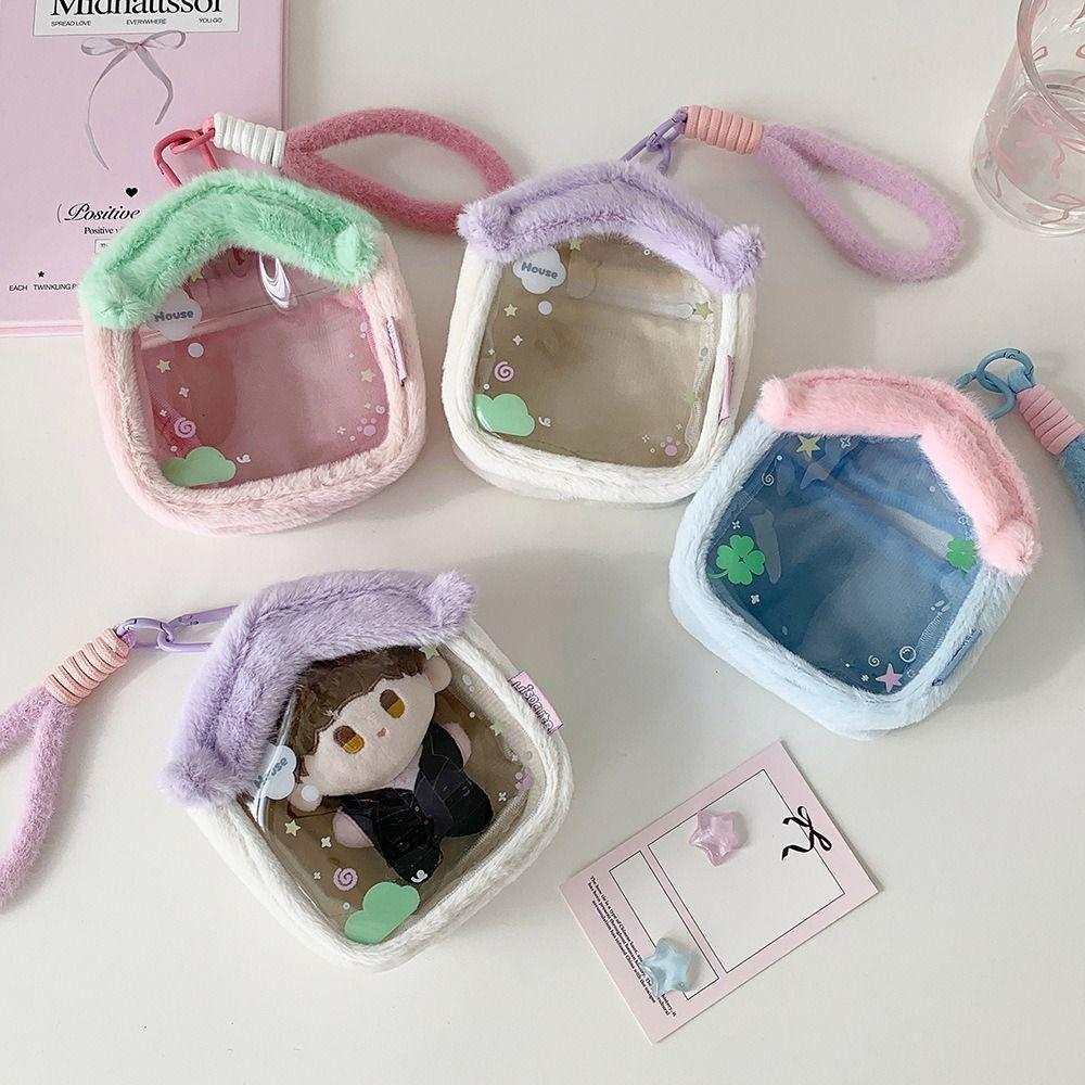 Portable Doll Display Box Transparent Data Cable Storage Bag New Plush Doll Toy Bag