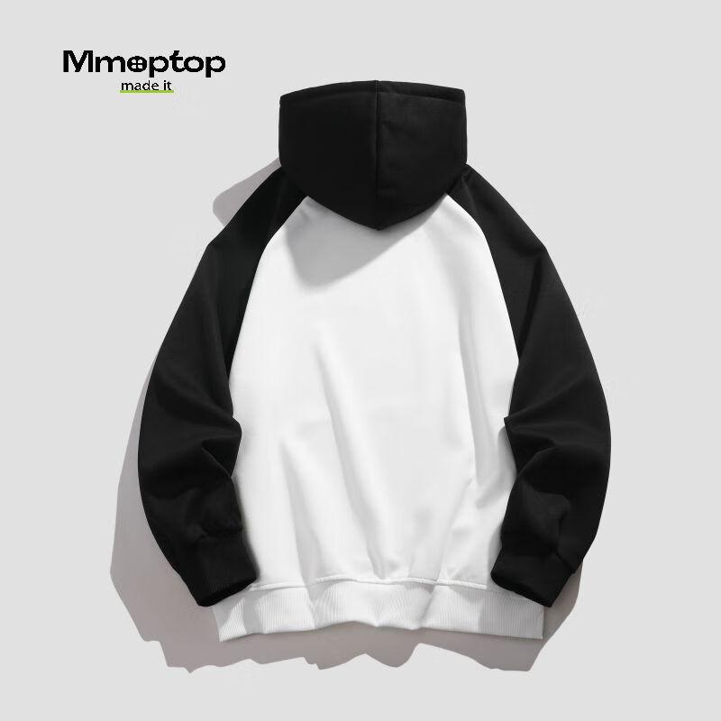 MMOPTOP Trendy Color Block Printed Pullover Hoodie