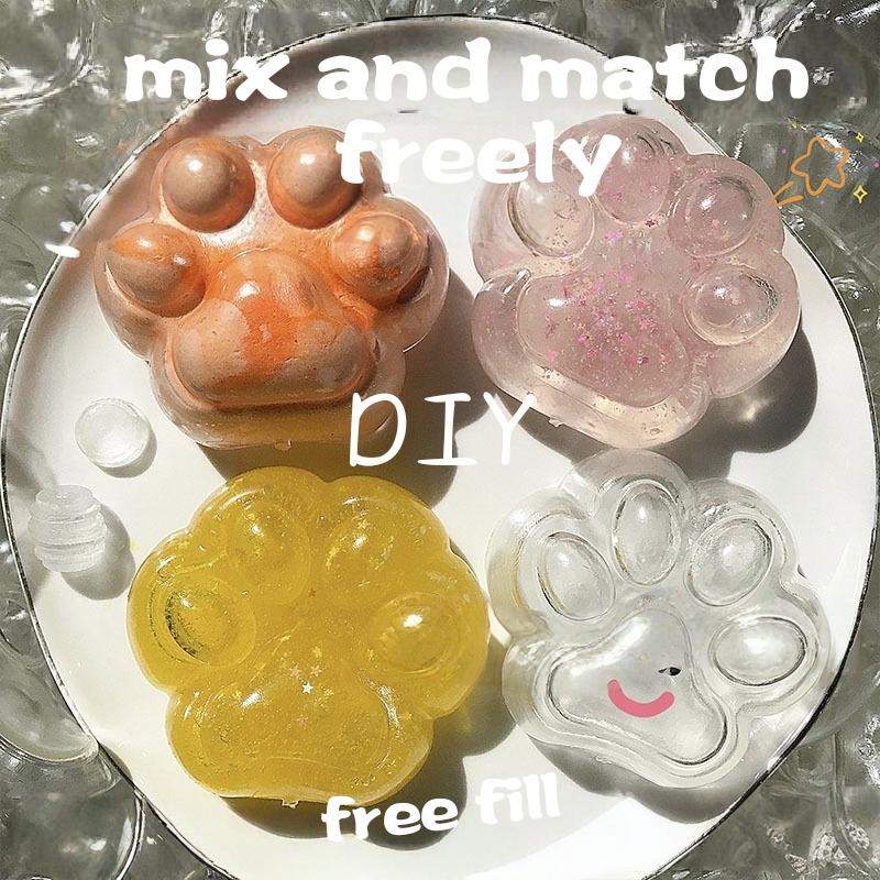 Building Transparent Cat Paw Hollow Sphere Shells, DIY Handmade Ball Materials, Block Fillers Toy Components