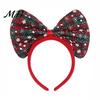 Christmas Headband Bow for Women Girls, Huge Plaid Hair Hoop, Decorative Accessory Giant Bowknot Accessories Cosplay Costume, Holiday Party