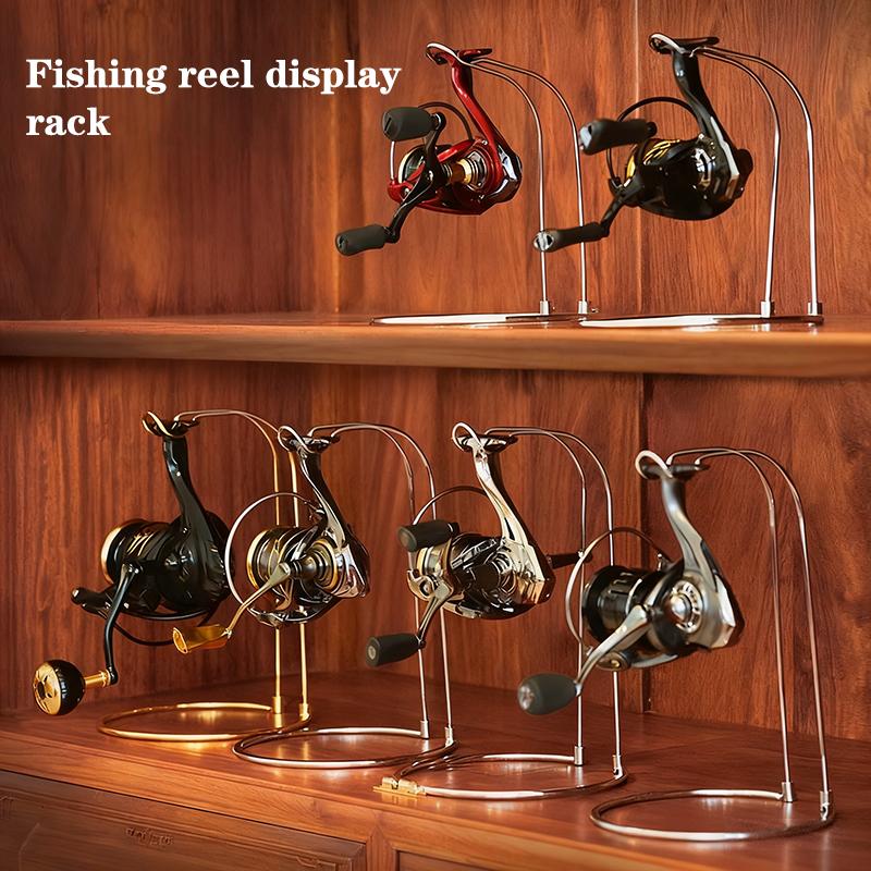 Fishing Reel Display Holder Stainless Steel Spinning Reel Stand Rack Support Storage Durable Accessories