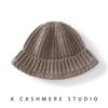 Cashmere Hat Women's Bucket Hat Thickened Needle Knitted Thermal Ear Protection Hat Versatile Autumn and Winter Basin Hat