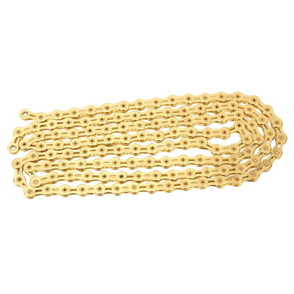 12 Speed Bicycle Chain Full Hollow Alloy Steel 12 Speed Chain for Mountain Road Bike Gold
