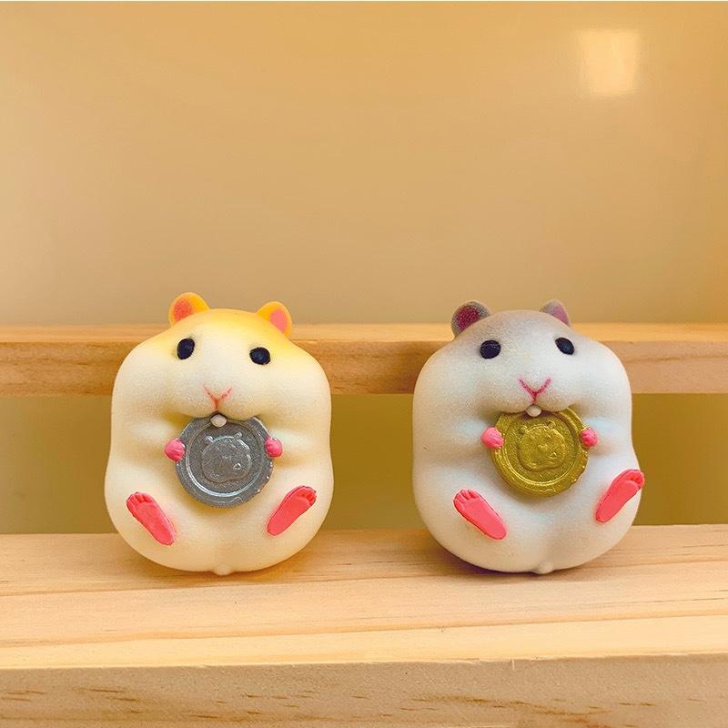 Cute Cartoon Hamster Melon Seed Car Interior Gourmet Hamster Car Dashboard Ornaments Accessories