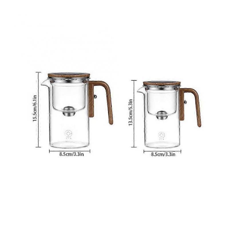 Teekanne mit Sieb und magnetischer Filtration - Hitzebeständige Teekanne Magnetischer Aufgussbecher Teegeschirr