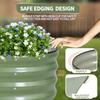 Galvanized Raised Garden Bed 8x2x1FT Metal Planter Boxes Outdoor Oval Steel Raised Bed Kit for Gardening with Protective Tape B