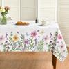 Frühlings-Wildblumen-Florals Schmetterling Wasserdichte Tischdecke Hochzeitsfeier-Dekor Waschbare Rechteckige Tischabdeckung Picknicktisch-Dekor
