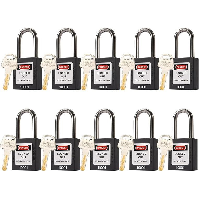 5 Red Lockout Tagout Locks Set,Loto Locks Keyed Alike,OSHA Compliant Safety Padlocks for Lock Out Tag Out Kits(Red,Keyed Alike) Keyed Alike