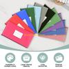 W89C Office File Organizers Waterproof PU Card Slot Clear Front for Professional Use